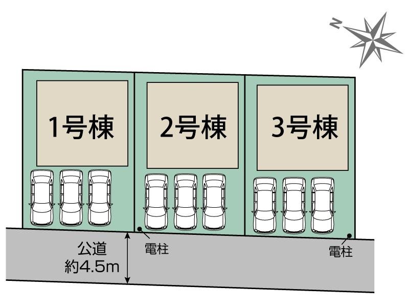 狭山市水野　1号棟   区画図
