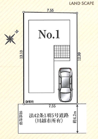 川越市笠幡第46　1号棟  区画図