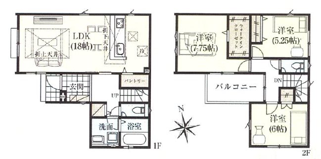 川越市中台3期　3号棟  間取図・土地図