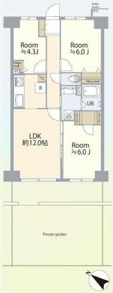 ソフィア上福岡   間取図・土地図