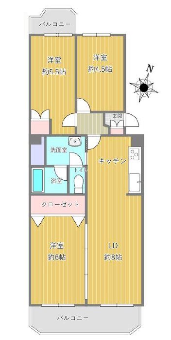 ハイマート南大塚 間取図・土地図