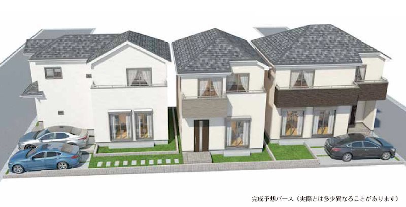 狭山祇園2期　C号棟   街並完成予想図