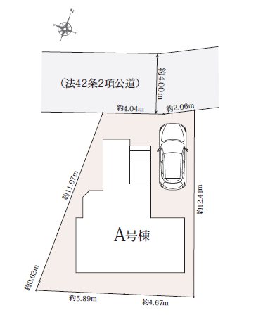 狭山市東三ツ木　A号棟  区画図