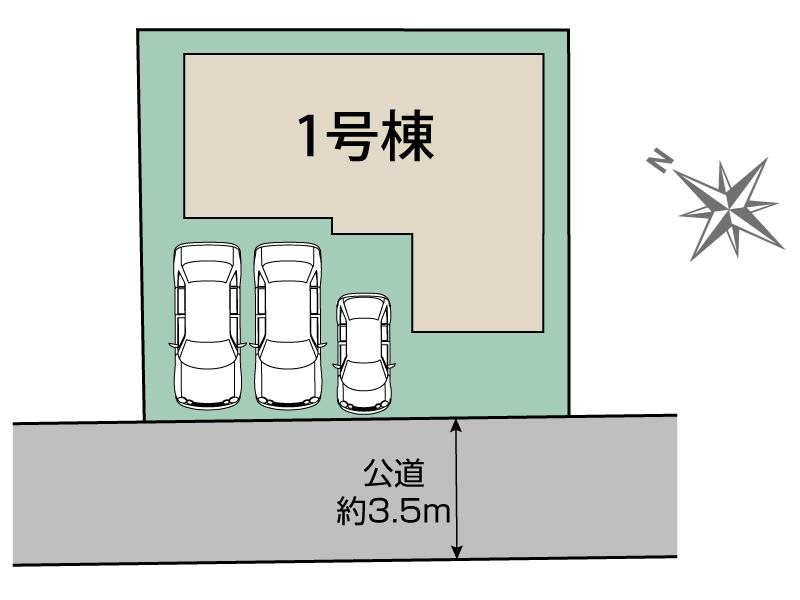 川越市寺尾　1号棟 区画図