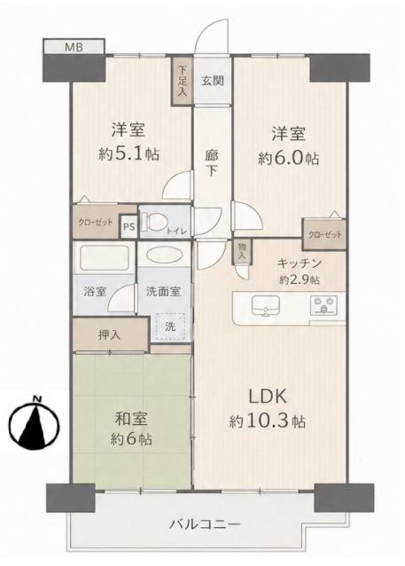 コスモ狭山ロイヤルステージ   間取図・土地図