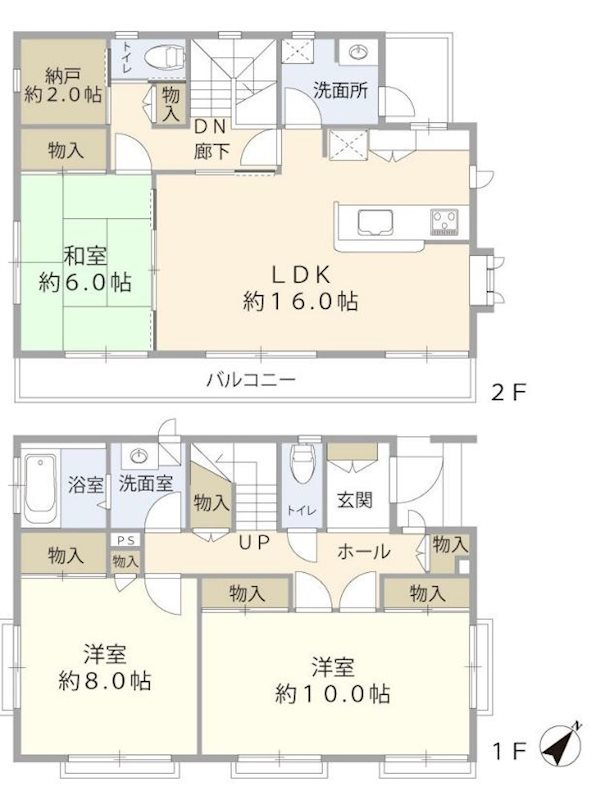 川越市四都野台　中古戸建   間取図・土地図