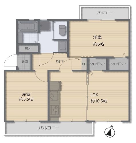 若葉台第一住宅　23号棟　  間取図・土地図