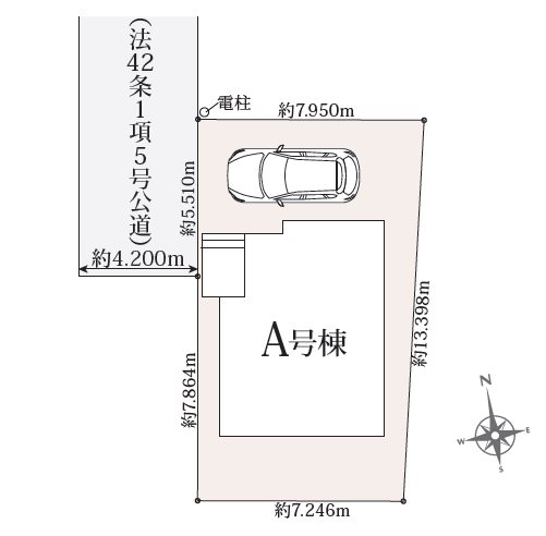 川越野田町　A号棟  区画図
