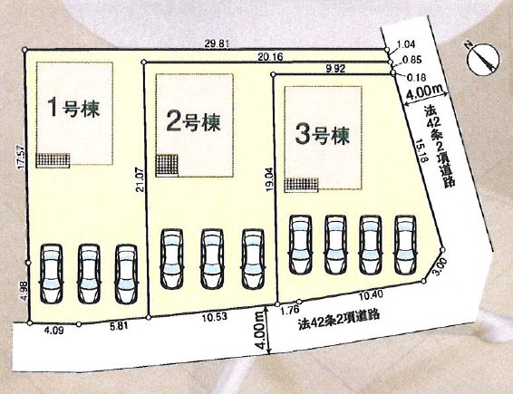 坂戸市浅羽　第1　2号棟   区画図