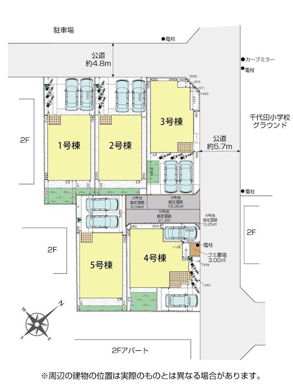 坂戸市千代田2丁目5期　2号棟    区画図
