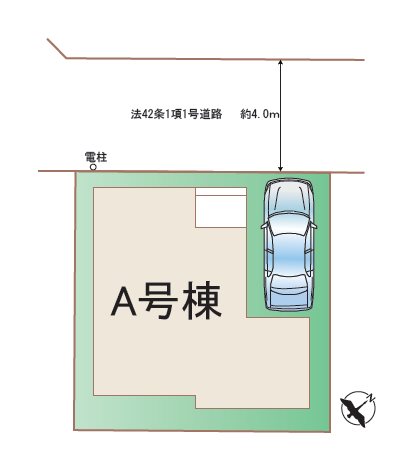 ふじみ野市西2丁目　A号棟   区画図