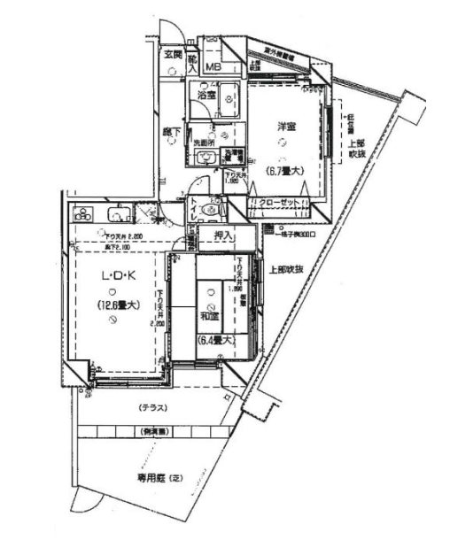 朝日マンション川越    間取図・土地図