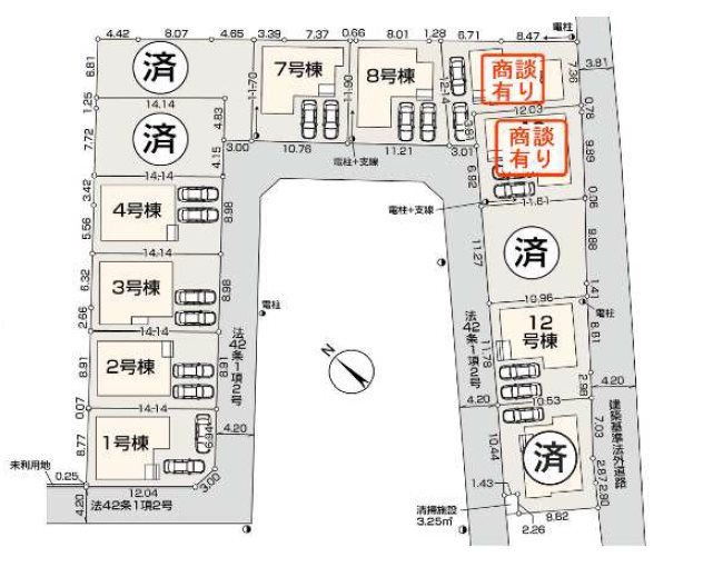 川越中台　8号棟    区画図