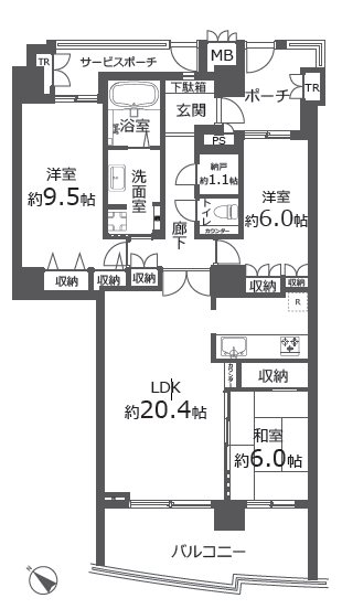 アイムふじみ野タワー東館   間取図・土地図