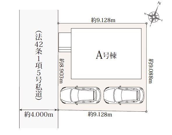 ふじみ野市亀久保1217　A号棟  区画図