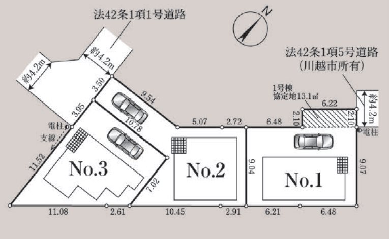 川越市大塚　第7　2号棟  区画図