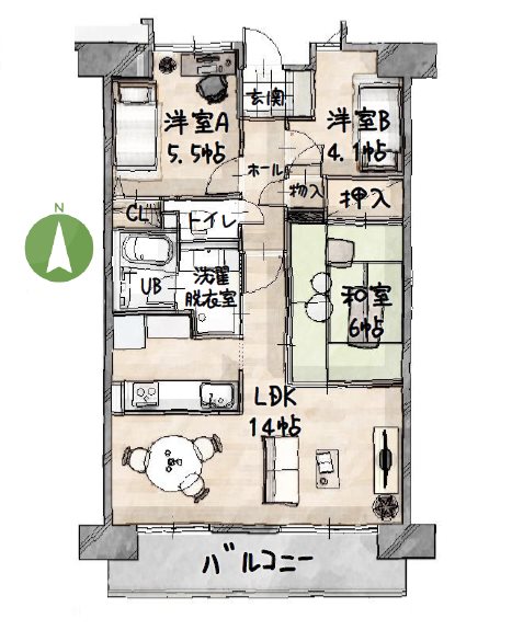 アステール川越  間取図・土地図