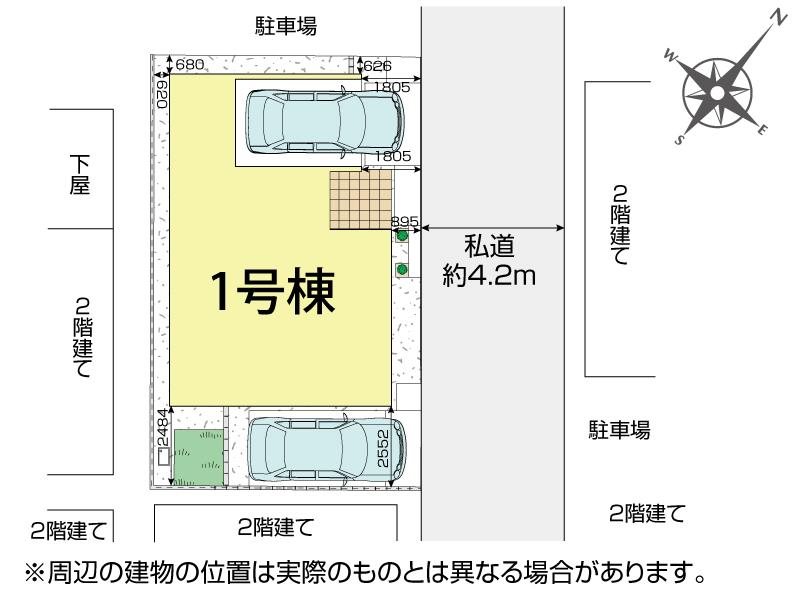 川越市南田島　1号棟  区画図
