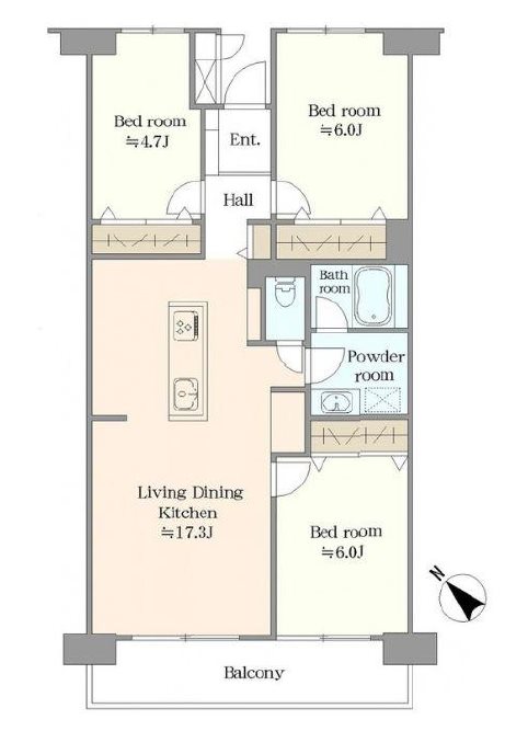 川越パークファミリア    間取図・土地図