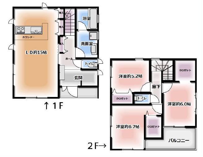 川越市砂　中古戸建   間取図・土地図