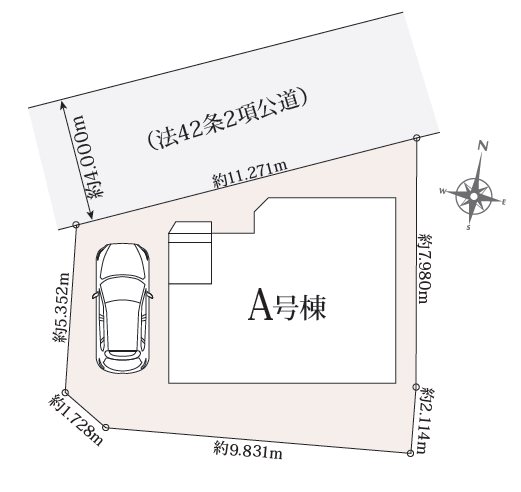 川越豊田町　A号棟   区画図