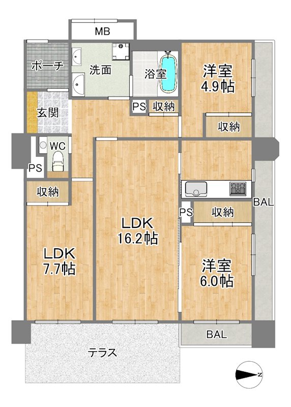 ベル・パークシティアネックスＥＡＳＴ棟 間取図・土地図