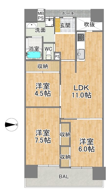 シャトー・サンパークスクエア 間取図・土地図
