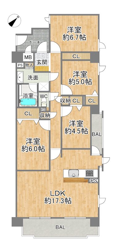 ステイツ城東グランプレイス 間取図・土地図