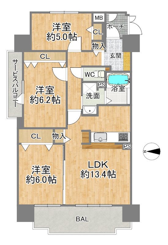 ファミール深江橋デュオ 間取図・土地図