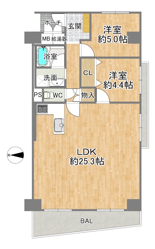 三陽ハイツ都島 間取図・土地図