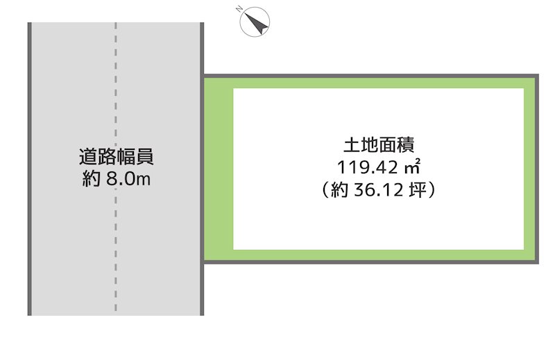 大阪市旭区新森3丁目売土地 間取図・土地図