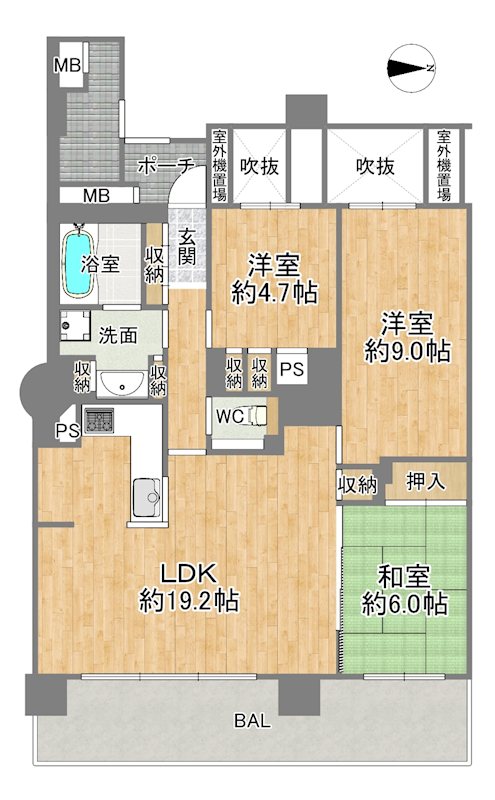 コムズシティ野江Ｄ棟 間取図・土地図