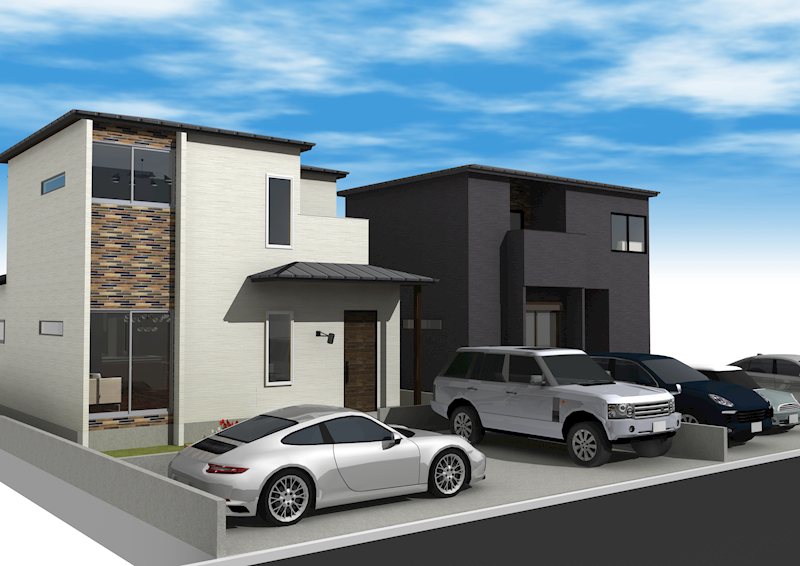 kiNOie豊中市上野東3丁目 B号地 建物プラン例（パース・外観）