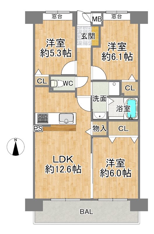 サンヴェール旭公園ガーデンプラザ 間取図・土地図