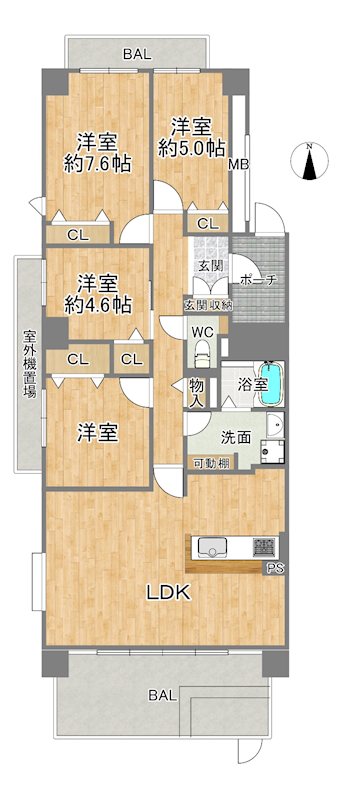 ベル・パークシティ　Ｏ棟 間取図・土地図