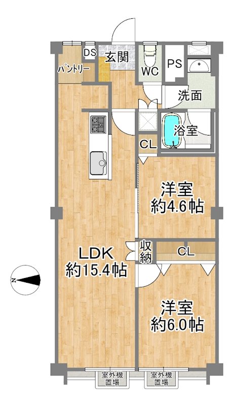京橋第２コーポ 間取図・土地図
