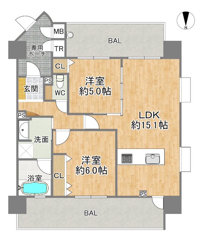 ル・グランデ城東中央 間取図・土地図