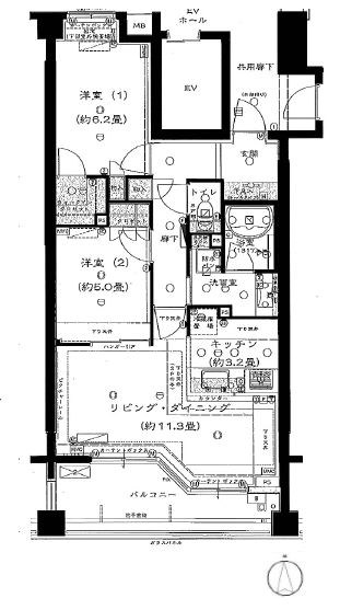 Brillia小日向一丁目 間取図・土地図
