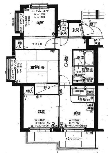 コスモ伏見２階 間取図・土地図