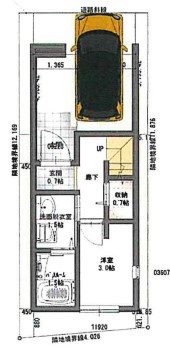 大阪府藤井寺市西古室１丁目 間取図・土地図