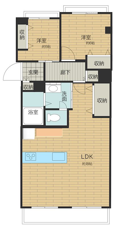 ﾛｰｽﾞﾏﾝｼｮﾝ藤ノ森B棟 1104号室 間取図・土地図