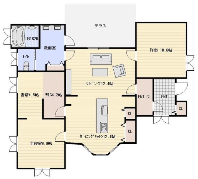 天拝坂1丁目戸建て 間取り図