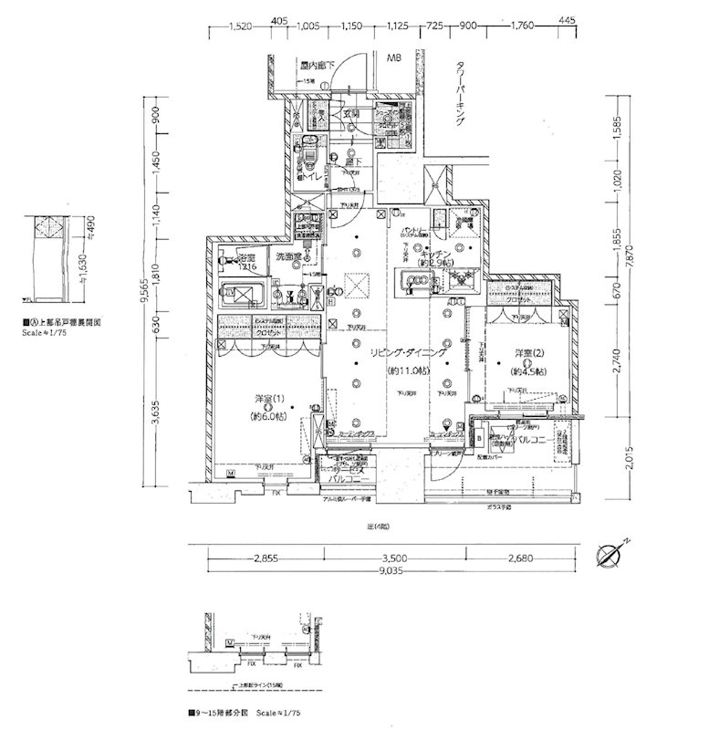 レーベン福岡天神 ONE TOWER 間取り図