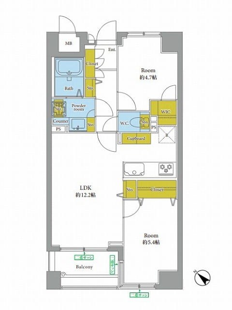 シーアイマンション根津弥生坂 間取図・土地図