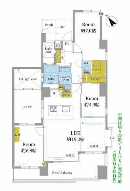 エニス小石川 間取図・土地図
