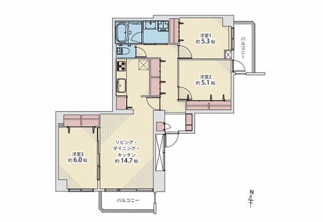 徳川マンション 間取図・土地図