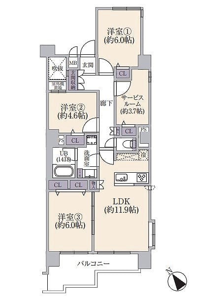 エニス小石川 間取図・土地図