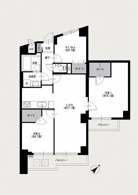 シャンボール小石川 間取図・土地図