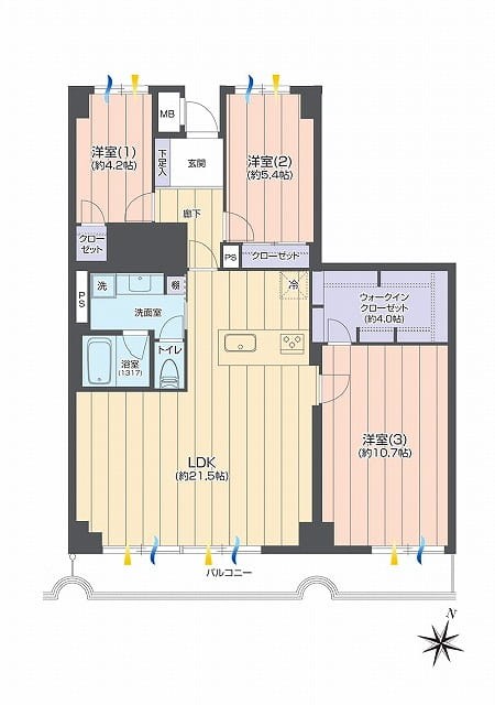 ファミール本郷 間取図・土地図