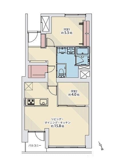 川口アパートメント 間取図・土地図